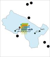 شیپ فایل نقطه ای شهرهای شهرستان فریدن واقع در استان اصفهان