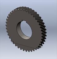 فایل سه بعدی چرخ دنده مورب DIN - RH Helical gear 2 M 50 T