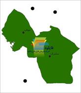 شیپ فایل نقطه ای شهرهای شهرستان میناب واقع در استان هرمزگان